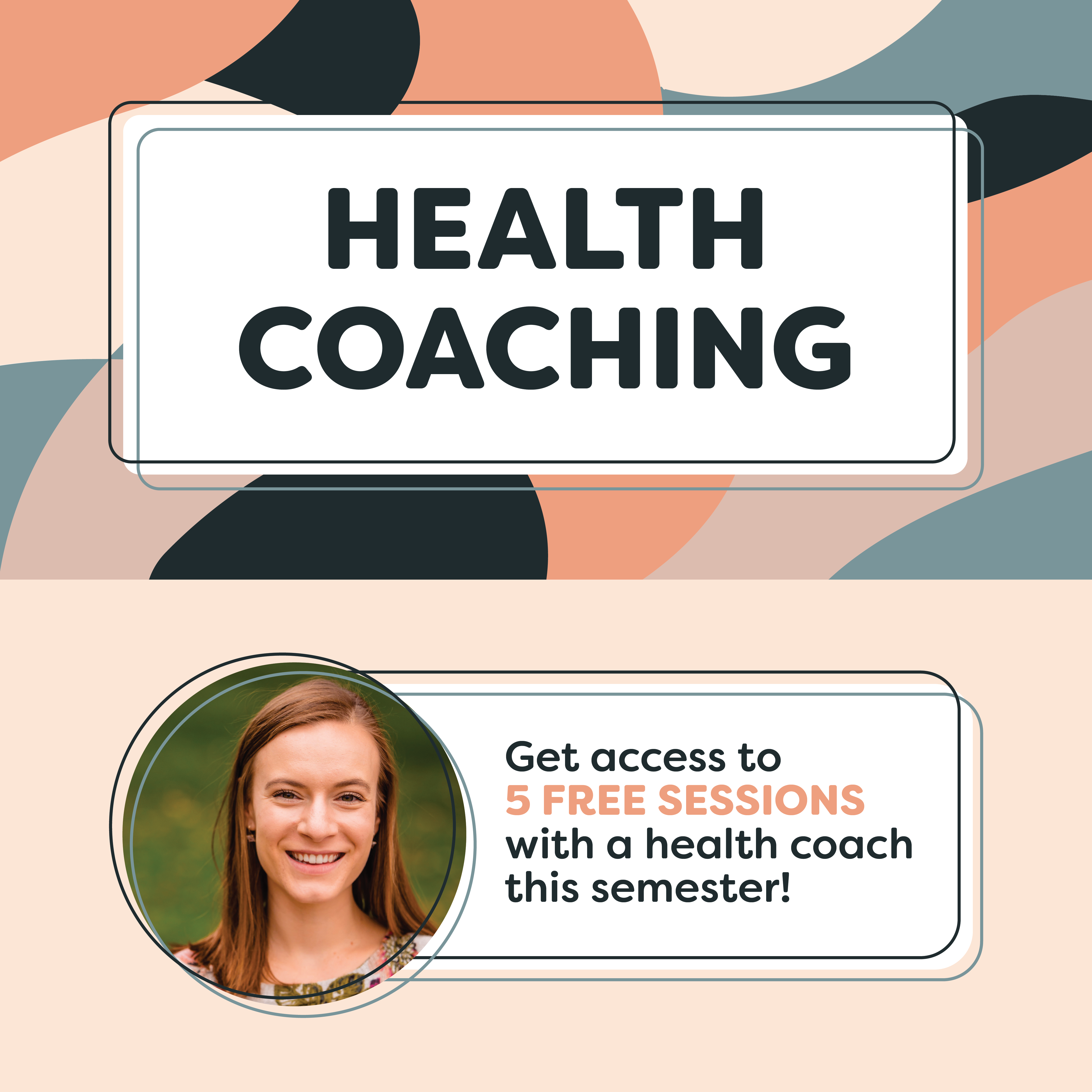 "Health Coaching" text with picture of health coach