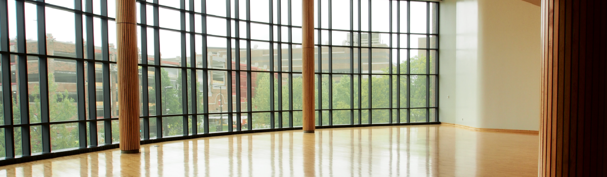 banner image of open room at the rec with natural sunlight