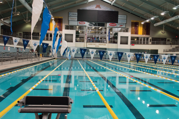 Jean K. Freeman Aquatics Center pool lanes up close
